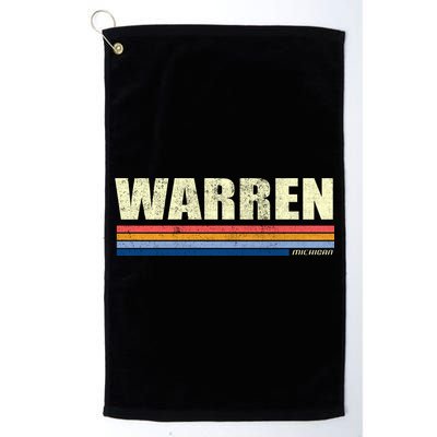 Warren Michigan Retro Style 1980's Logo Golf Towel
