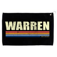 Warren Michigan Retro Style 1980's Logo Grommeted Golf Towel