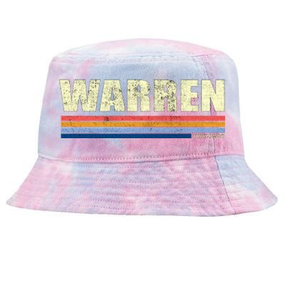 Warren Michigan Retro Style 1980's Logo Tie-Dyed Bucket Hat