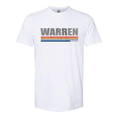 Warren Michigan Retro Style 1980's Logo Softstyle CVC T-Shirt