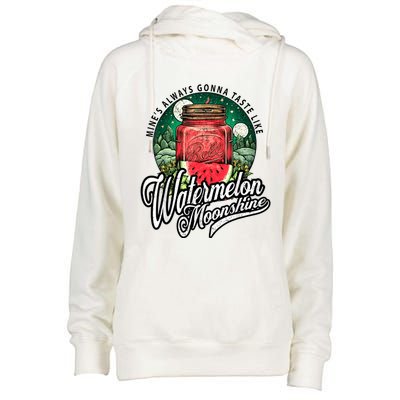 Watermelon Moonshine Retro Country Music Womens Funnel Neck Pullover Hood