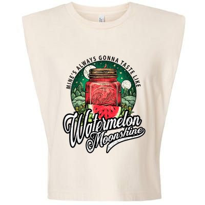 Watermelon Moonshine Retro Country Music Garment-Dyed Women's Muscle Tee