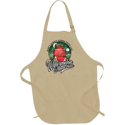 Watermelon Moonshine Retro Country Music Full-Length Apron With Pockets