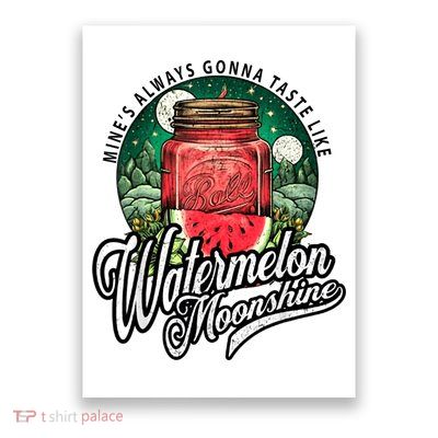 Watermelon Moonshine Retro Country Music Poster