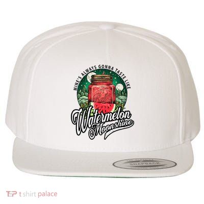 Watermelon Moonshine Retro Country Music Wool Snapback Cap