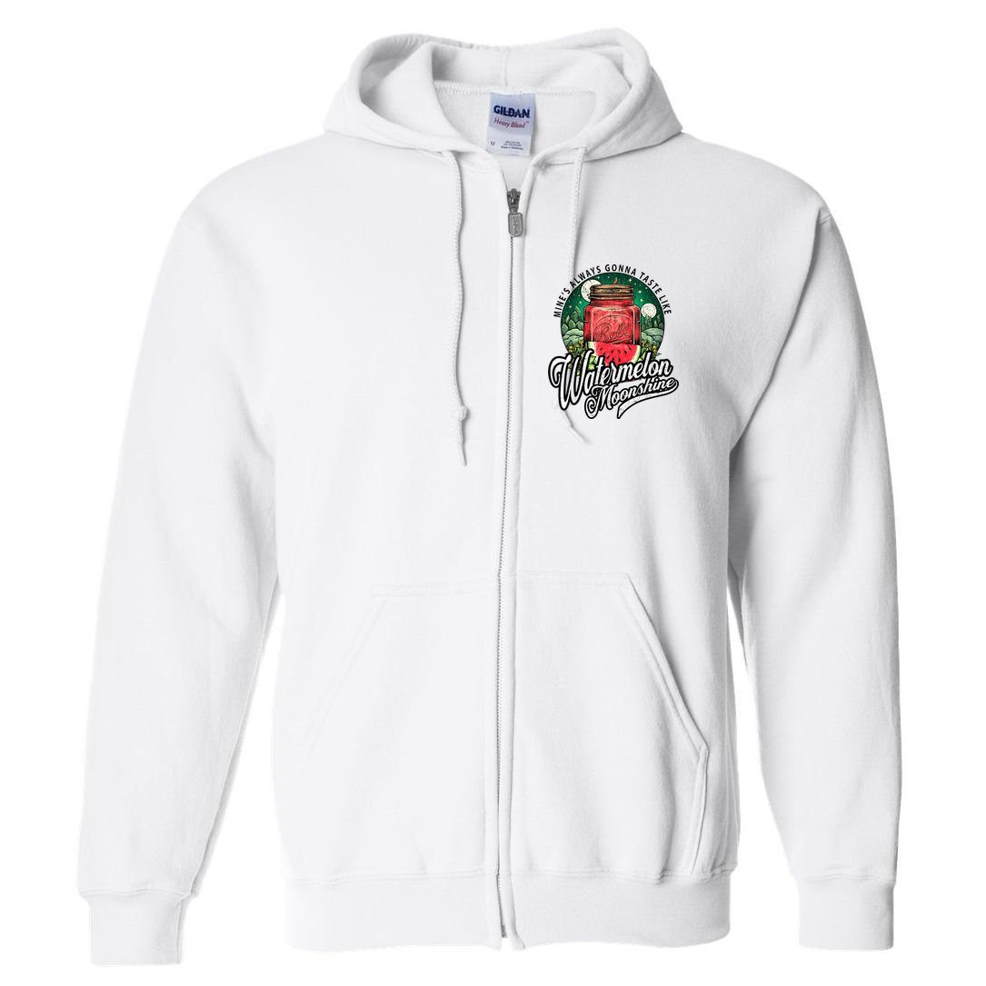 Watermelon Moonshine Retro Country Music Full Zip Hoodie