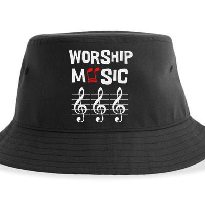 Worship Music Religious Faith Celebration Sustainable Bucket Hat