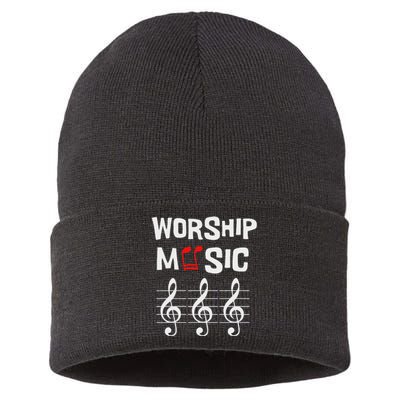 Worship Music Religious Faith Celebration Sustainable Knit Beanie