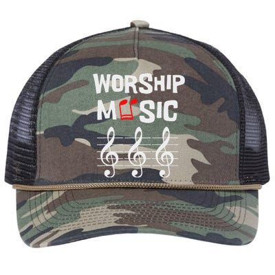 Worship Music Religious Faith Celebration Retro Rope Trucker Hat Cap