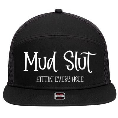 Womens Mud Run Race Team 4x4 Offroading ATV Mud Slut 7 Panel Mesh Trucker Snapback Hat