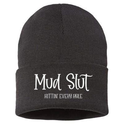 Womens Mud Run Race Team 4x4 Offroading ATV Mud Slut Sustainable Knit Beanie