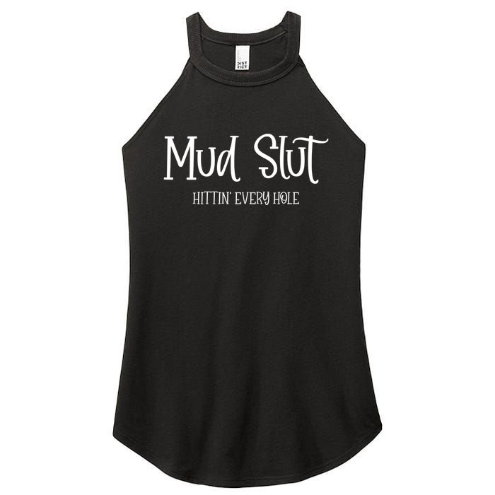 Womens Mud Run Race Team 4x4 Offroading ATV Mud Slut Women's Perfect Tri Rocker Tank