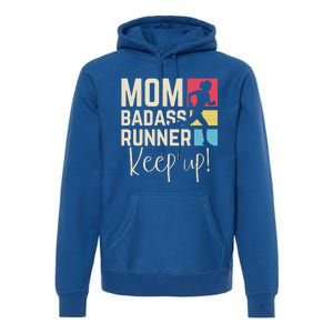 Wo Mom Running Jogging Cardio Marathon Runner Fitness Mom Meaningful Gift Premium Hoodie