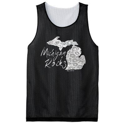 Womens MICHIGAN ROCKS PETOSKEY STONE Mesh Reversible Basketball Jersey Tank