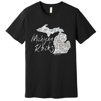 Womens MICHIGAN ROCKS PETOSKEY STONE Premium T-Shirt