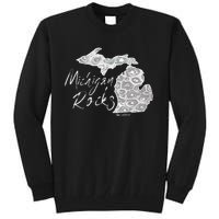 Womens MICHIGAN ROCKS PETOSKEY STONE Tall Sweatshirt