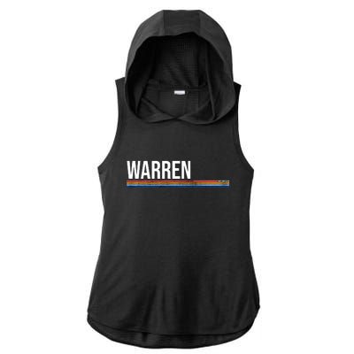 Warren Michigan Retro Logo Ladies PosiCharge Tri-Blend Wicking Draft Hoodie Tank