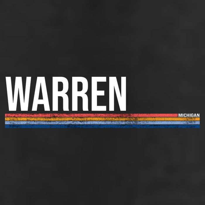 Warren Michigan Retro Logo 7 Panel Mesh Trucker Snapback Hat