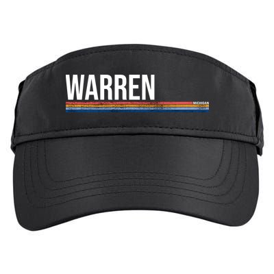 Warren Michigan Retro Logo Adult Drive Performance Visor