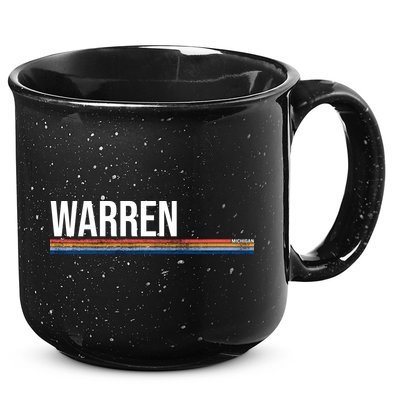 Warren Michigan Retro Logo 15oz Campfire Ceramic Mug