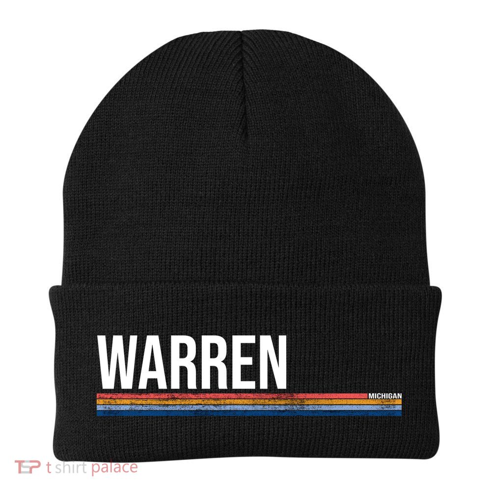 Warren Michigan Retro Logo Beanie