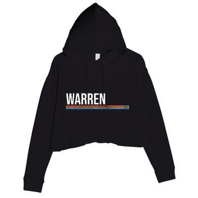 Warren Michigan Retro Logo Crop Fleece Hoodie