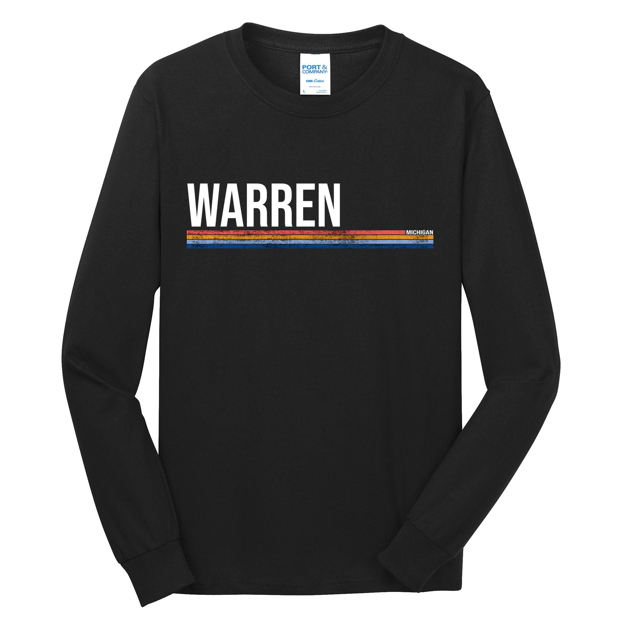 Warren Michigan Retro Logo Tall Long Sleeve T-Shirt