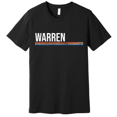 Warren Michigan Retro Logo Premium T-Shirt