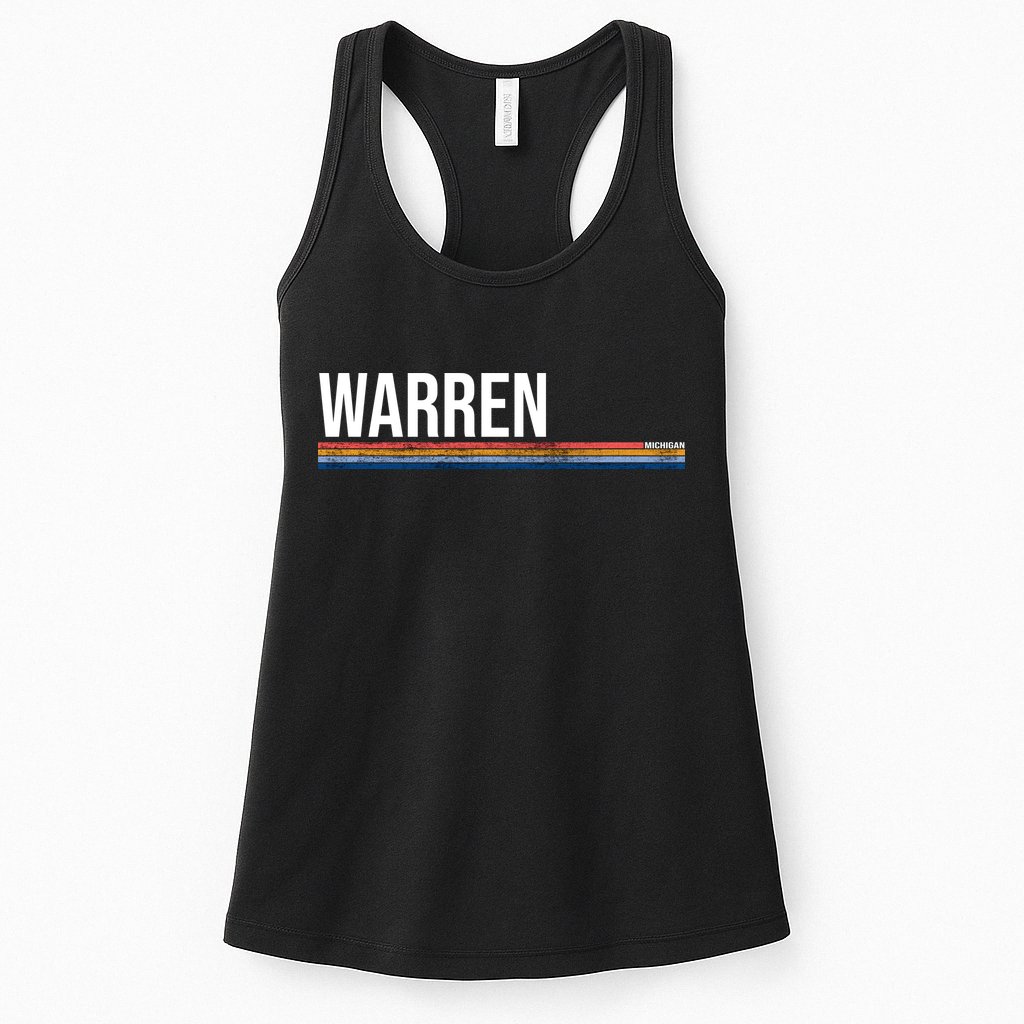 Warren Michigan Retro Logo Womens Tank Top