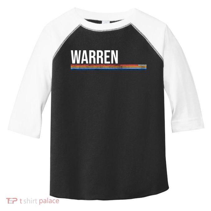 Warren Michigan Retro Logo Toddler Fine Jersey T-Shirt