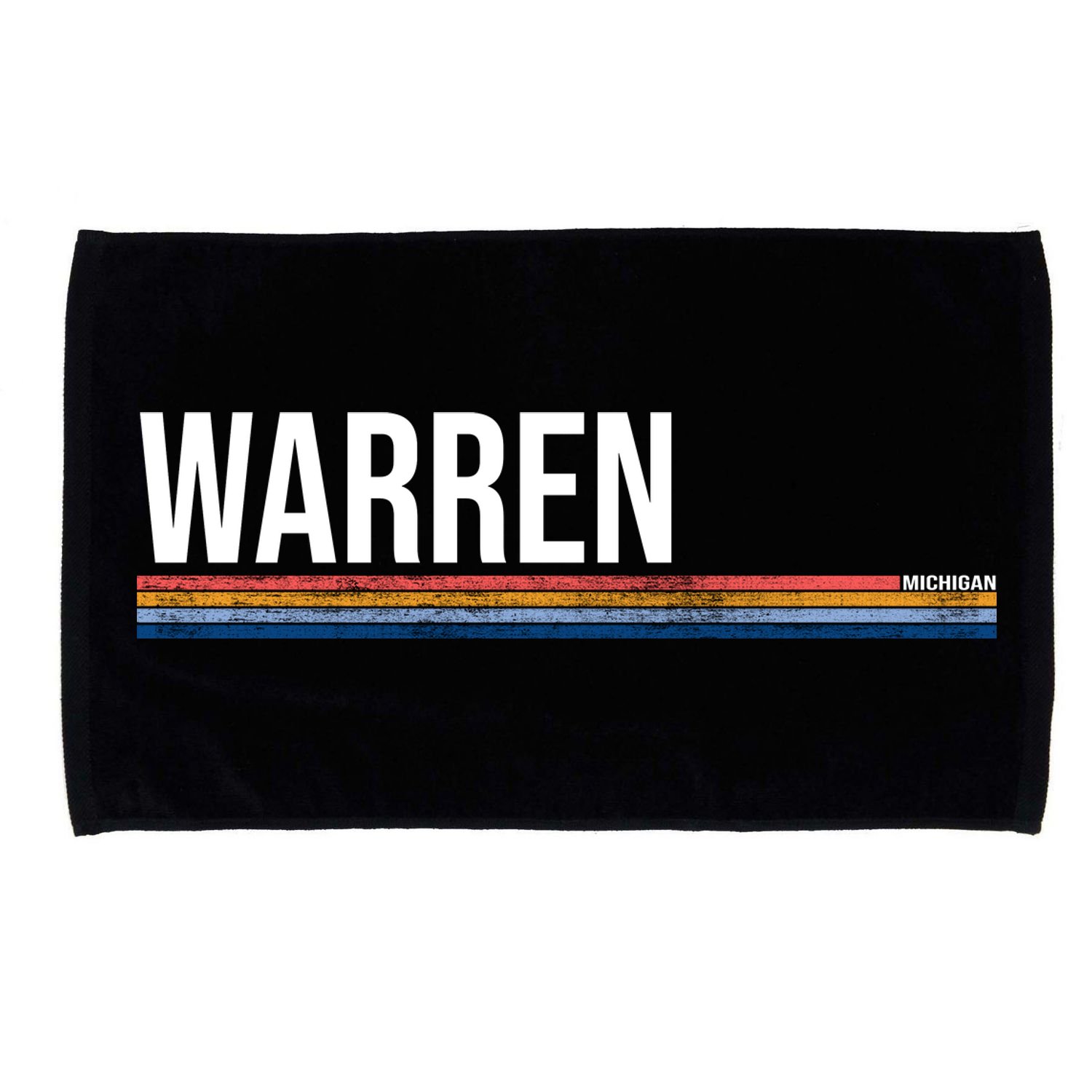 Warren Michigan Retro Logo Microfiber Hand Towel