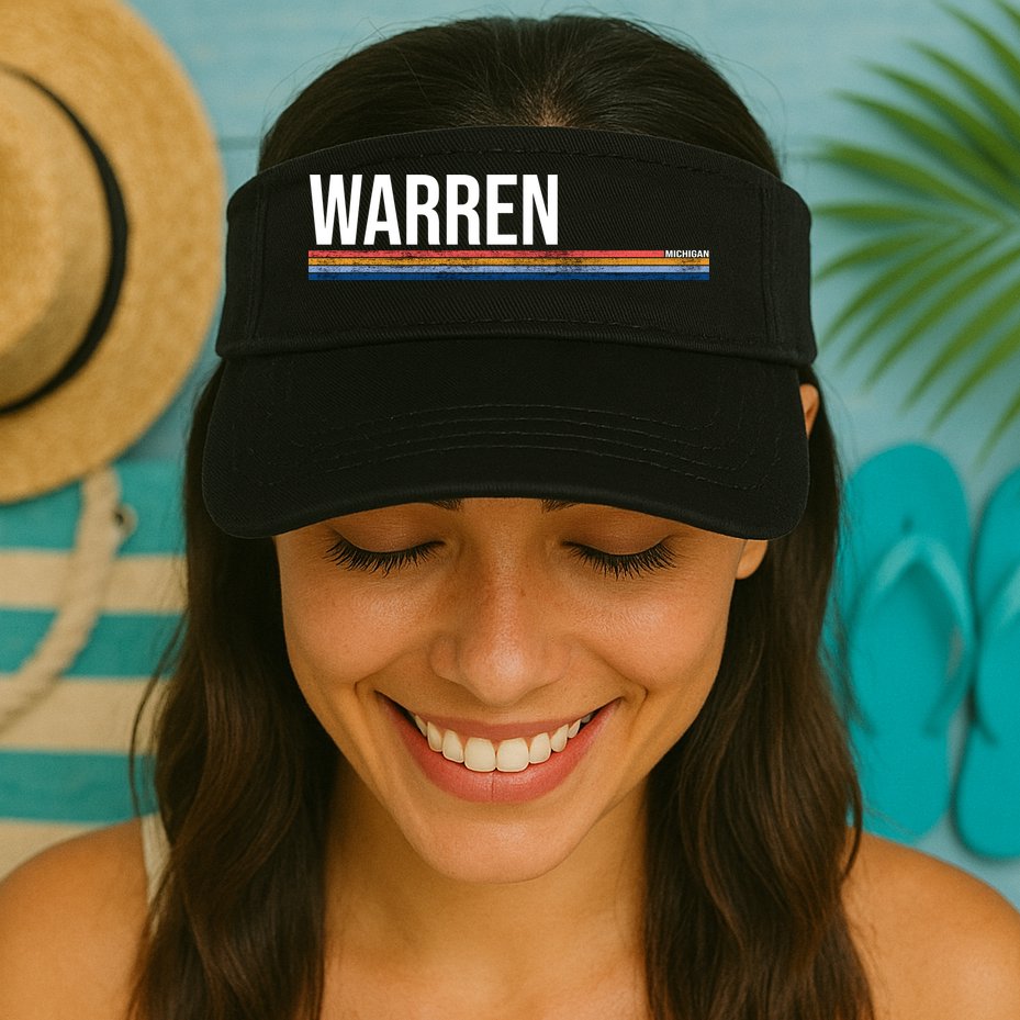 Warren Michigan Retro Logo Visor