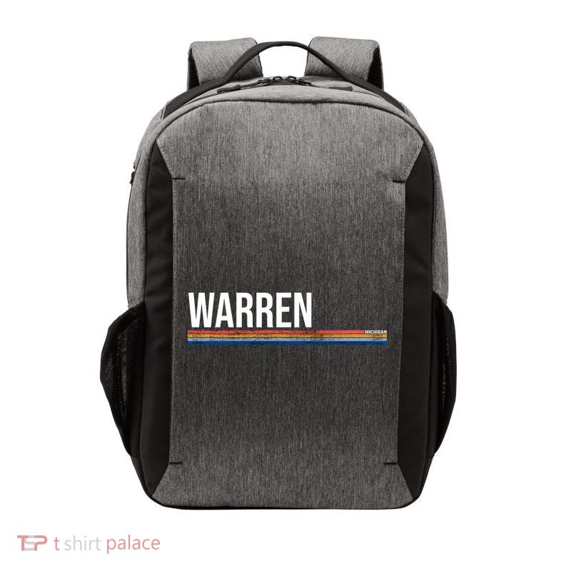 Warren Michigan Retro Logo Vector Backpack