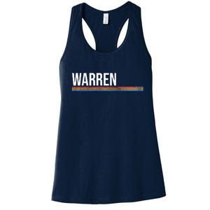 Warren Michigan Retro Logo Women's Racerback Tank