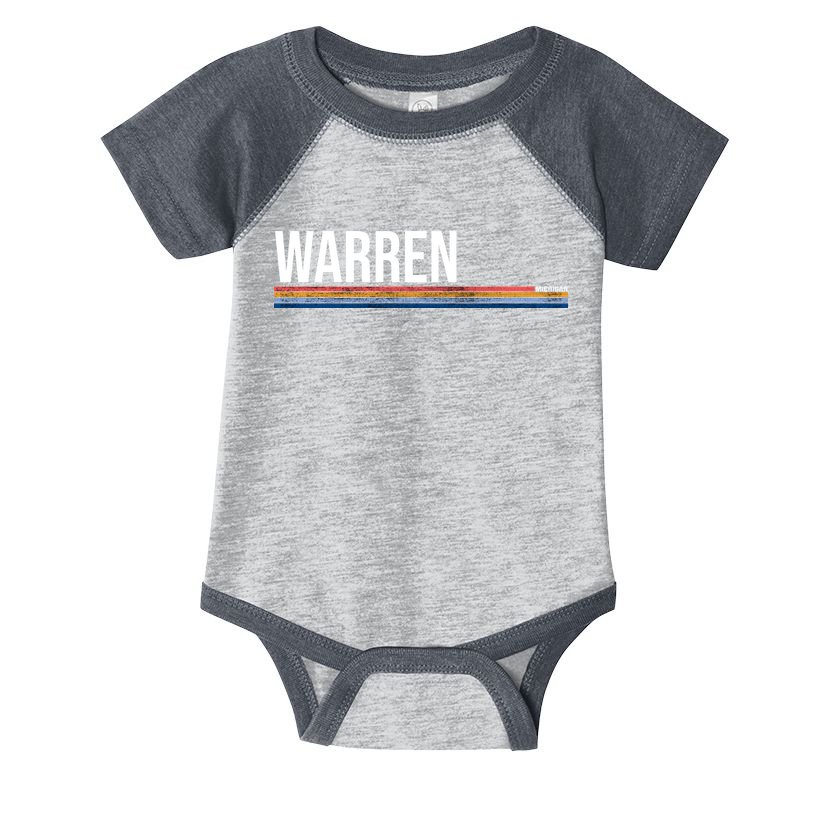 Warren Michigan Retro Logo Infant Baby Jersey Bodysuit