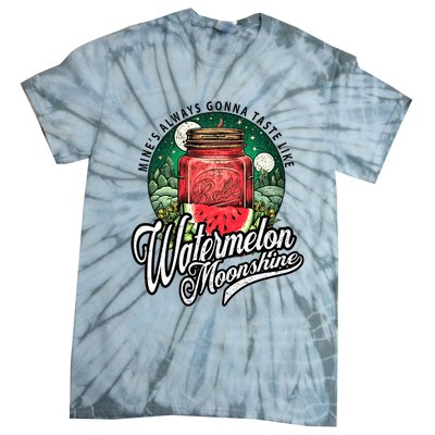 Watermelon Moonshine Retro Country Music Tie-Dye T-Shirt