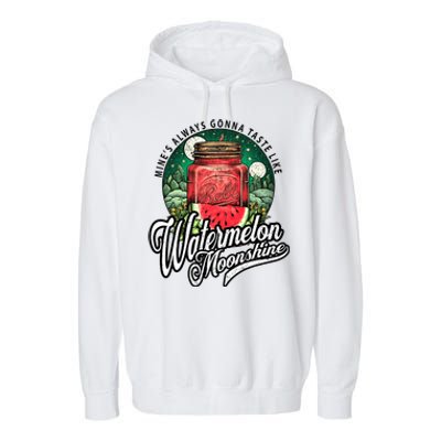 Watermelon Moonshine Retro Country Music Garment-Dyed Fleece Hoodie