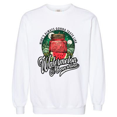 Watermelon Moonshine Retro Country Music Garment-Dyed Sweatshirt