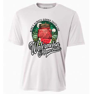 Watermelon Moonshine Retro Country Music Cooling Performance Crew T-Shirt