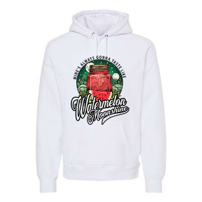 Watermelon Moonshine Retro Country Music Premium Hoodie