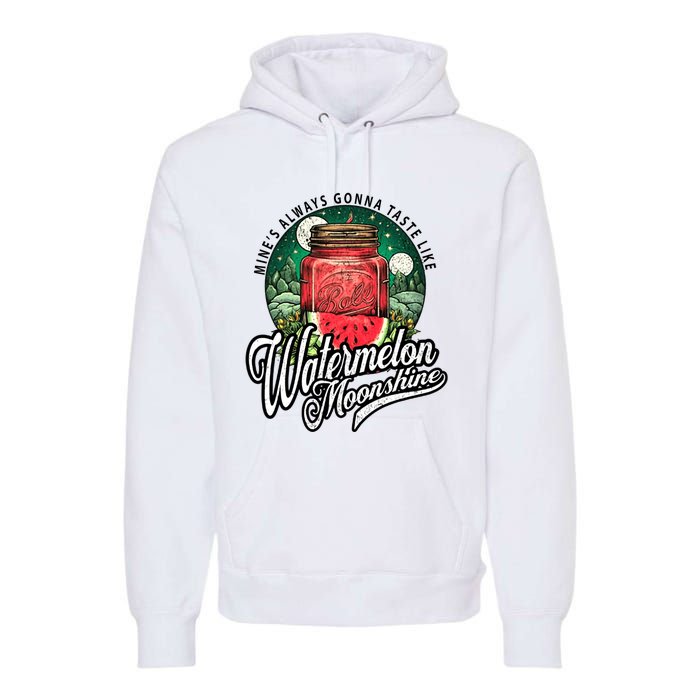 Watermelon Moonshine Retro Country Music Premium Hoodie