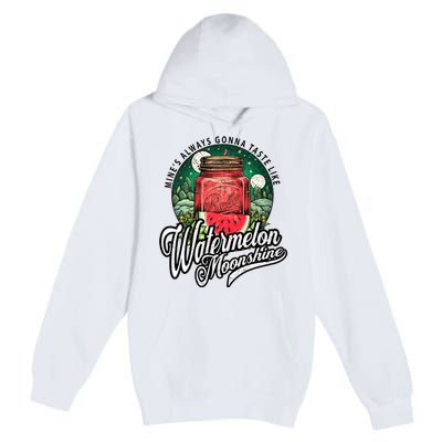 Watermelon Moonshine Retro Country Music Premium Pullover Hoodie