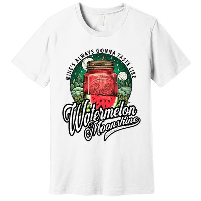 Watermelon Moonshine Retro Country Music Premium T-Shirt