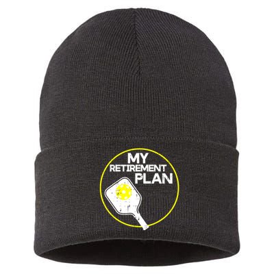 Women My Retirement Plan Pickleball Funny Pickle Ball Gift Sustainable Knit Beanie