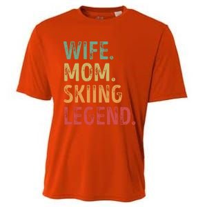 Wife Mom Skiing Legend Cool Gift Cooling Performance Crew T-Shirt