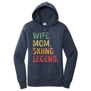 Wife Mom Skiing Legend Cool Gift Women's Pullover Hoodie