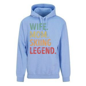 Wife Mom Skiing Legend Cool Gift Unisex Surf Hoodie