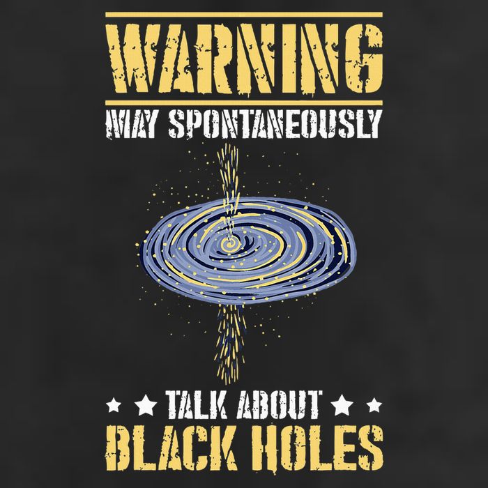 Warning May Spontaneously Talk About Black Holes 7 Panel Mesh Trucker Snapback Hat