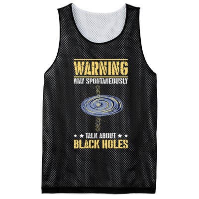 Warning May Spontaneously Talk About Black Holes Mesh Reversible Basketball Jersey Tank