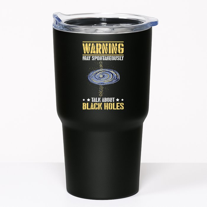 Warning May Spontaneously Talk About Black Holes Tumbler